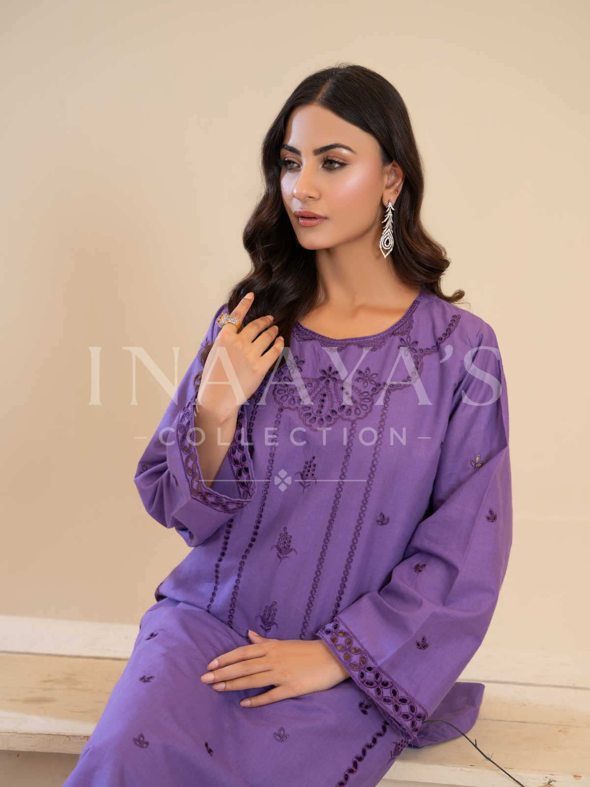 Nyla – Noir Petal Edition (2-peice) Stitched with Embroidery