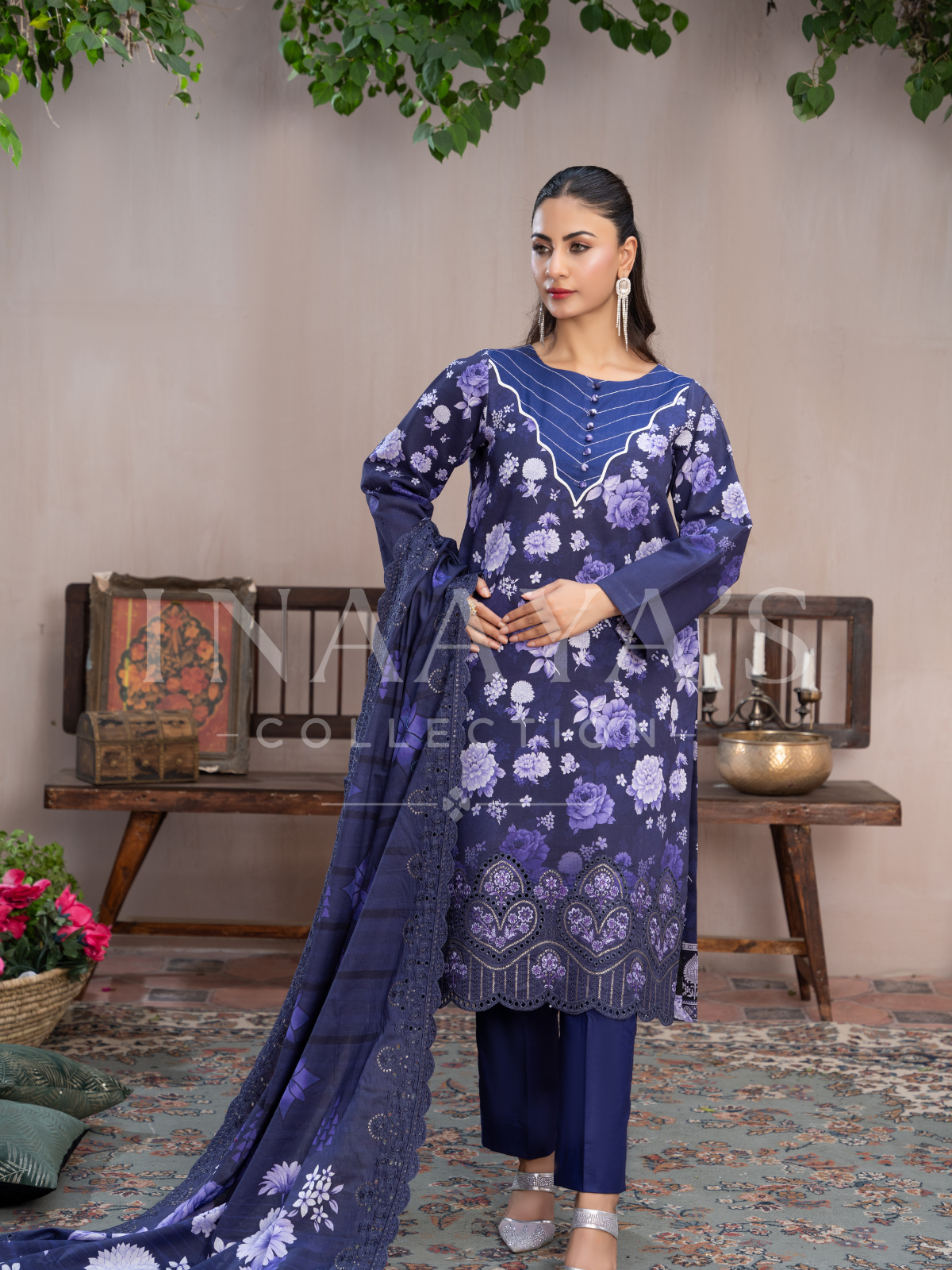 Zarmina - Bloom Symphony (3-peice) Stitched ,Cutwork & Embroidered