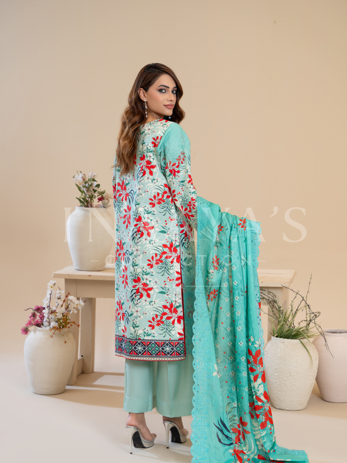 Zara – Summer Blossom (3-peice) Stitched ,Cutwork & Embroidered