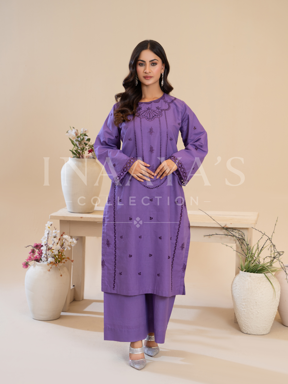 Nyla – Noir Petal Edition (2-peice) Stitched with Embroidery