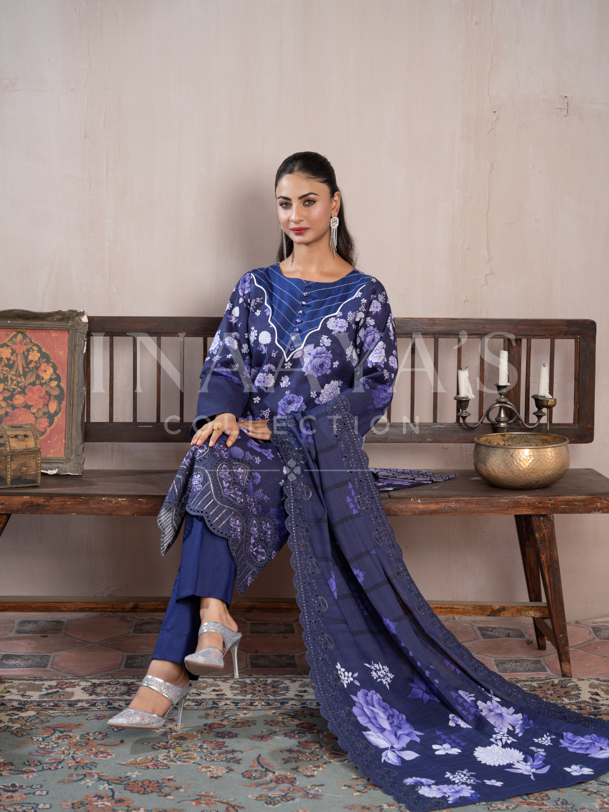 Zarmina - Bloom Symphony (3-peice) Stitched ,Cutwork & Embroidered