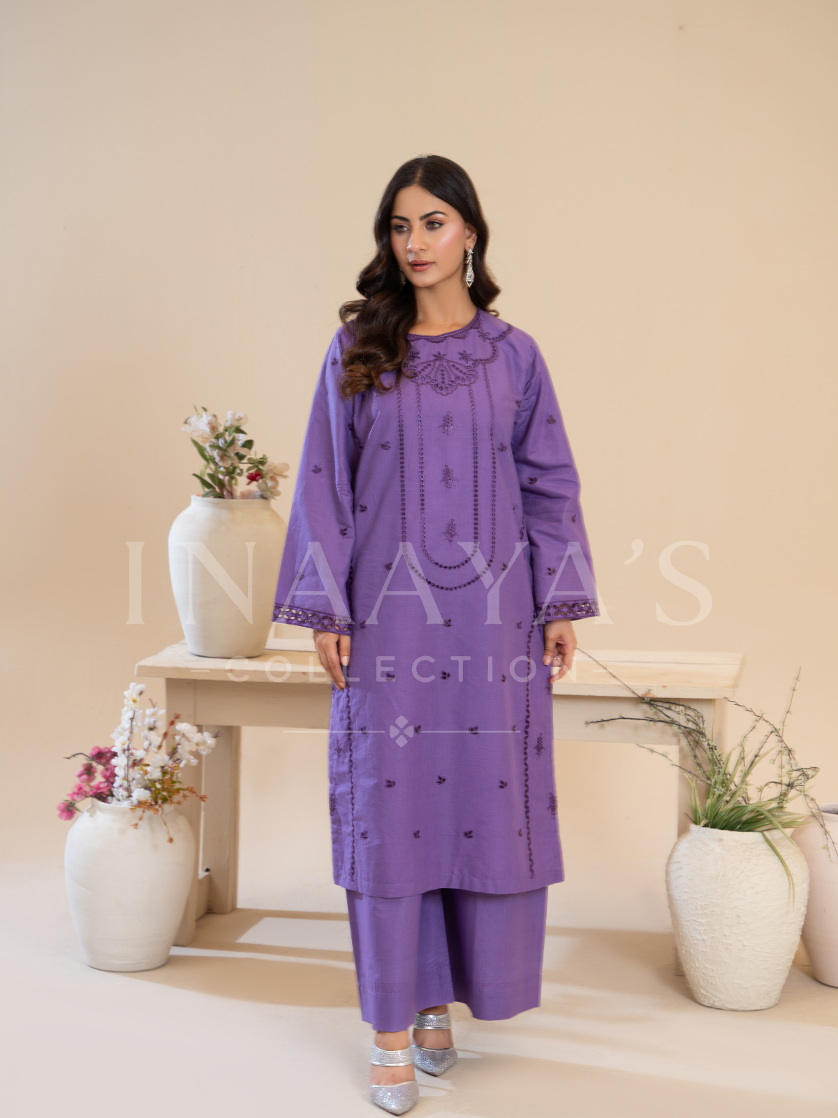 Nyla – Noir Petal Edition (2-peice) Stitched with Embroidery