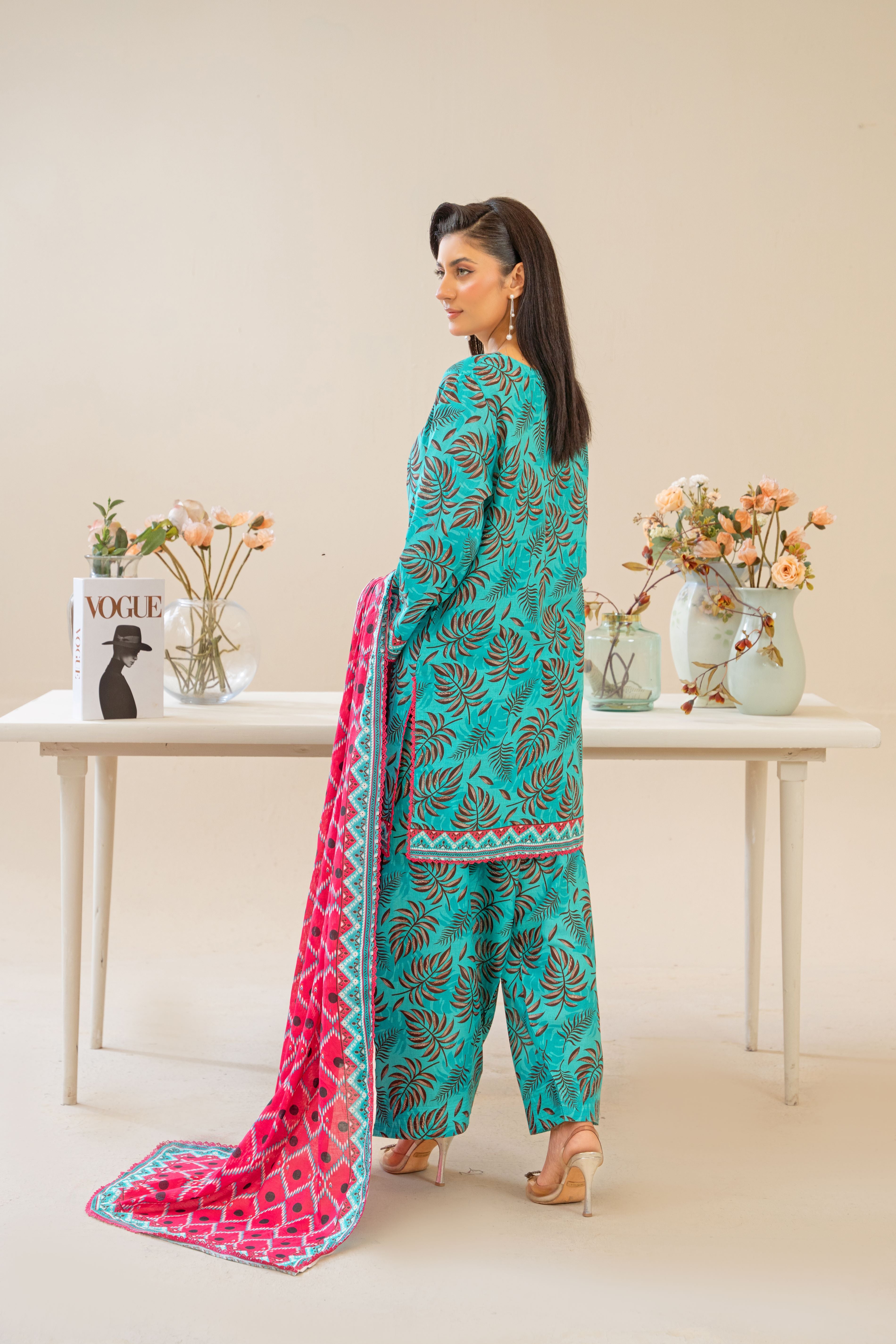 Bloom Floral – 3-Piece Turquoise & Pink Edition