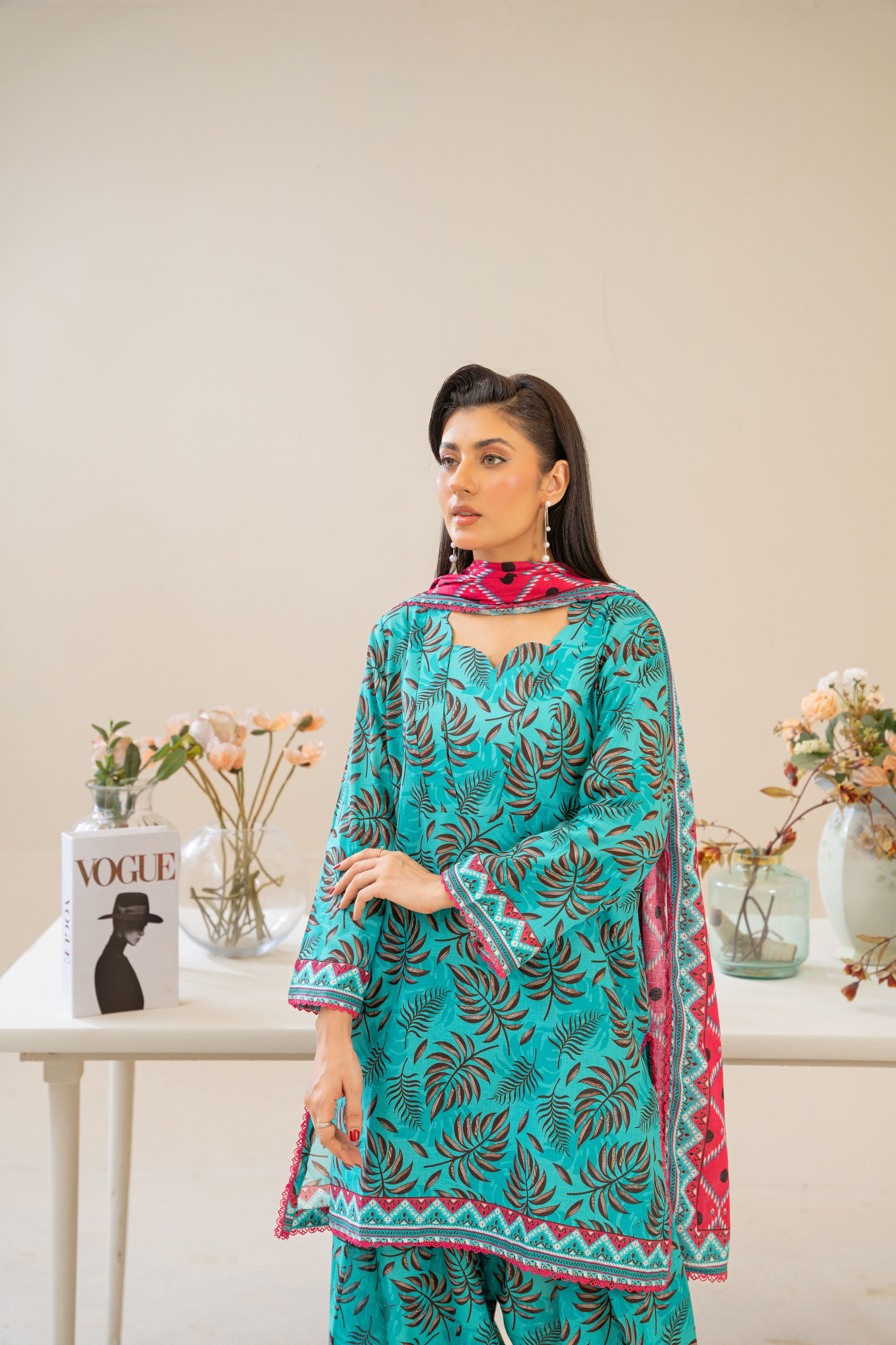 Bloom Floral – 3-Piece Turquoise & Pink Edition