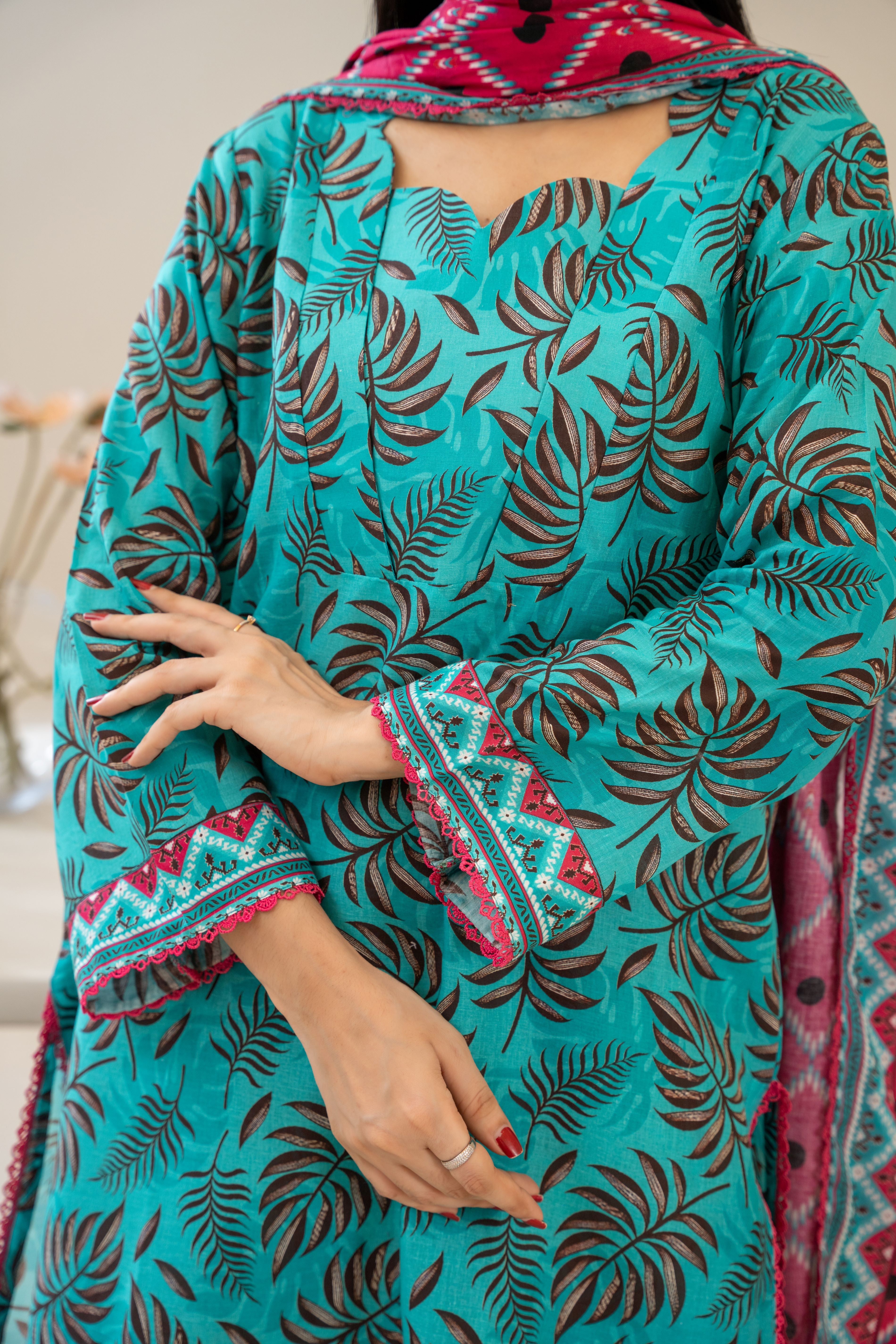 Bloom Floral – 3-Piece Turquoise & Pink Edition