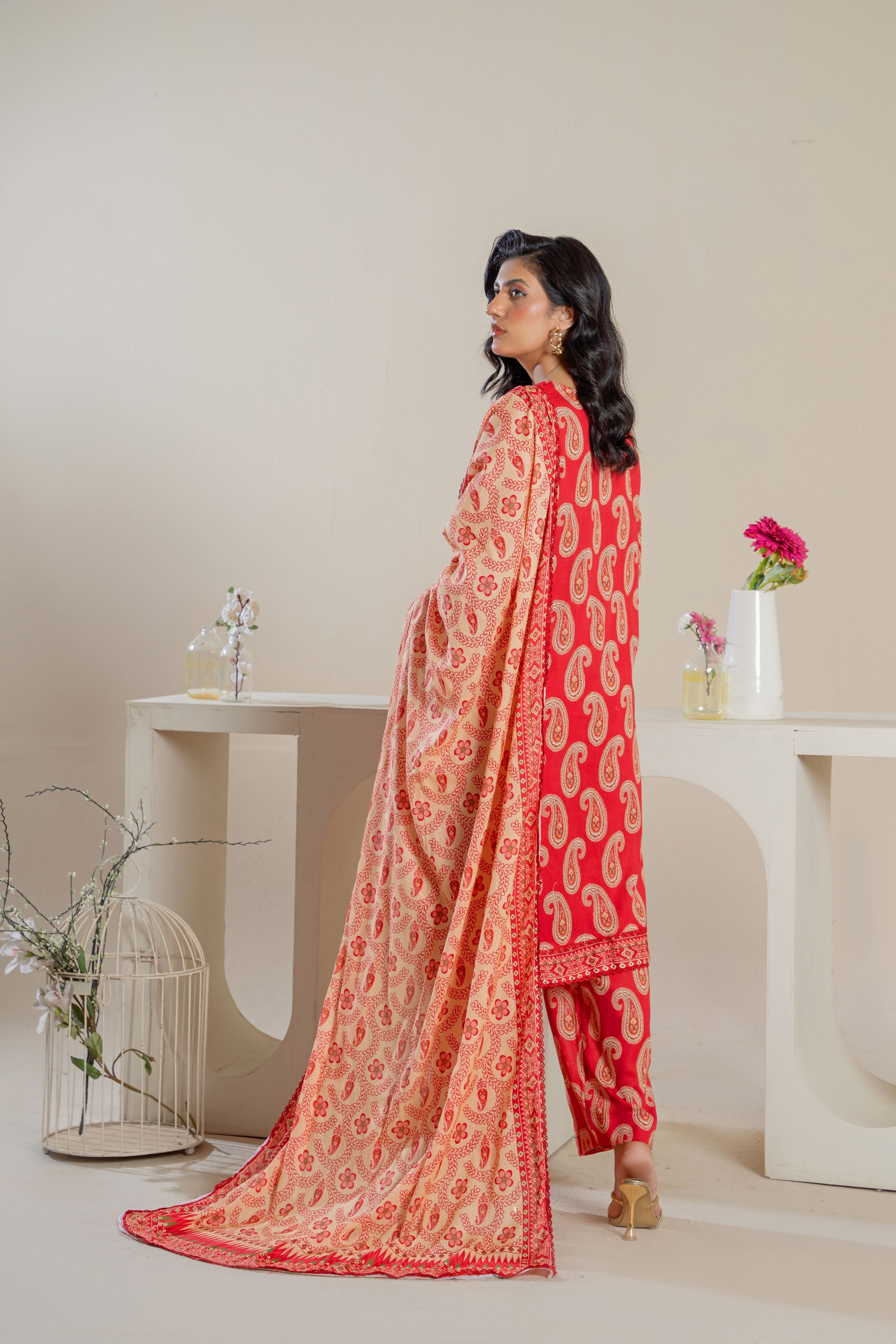 Blaze Rouge – 3-Piece Trimmed Lawn