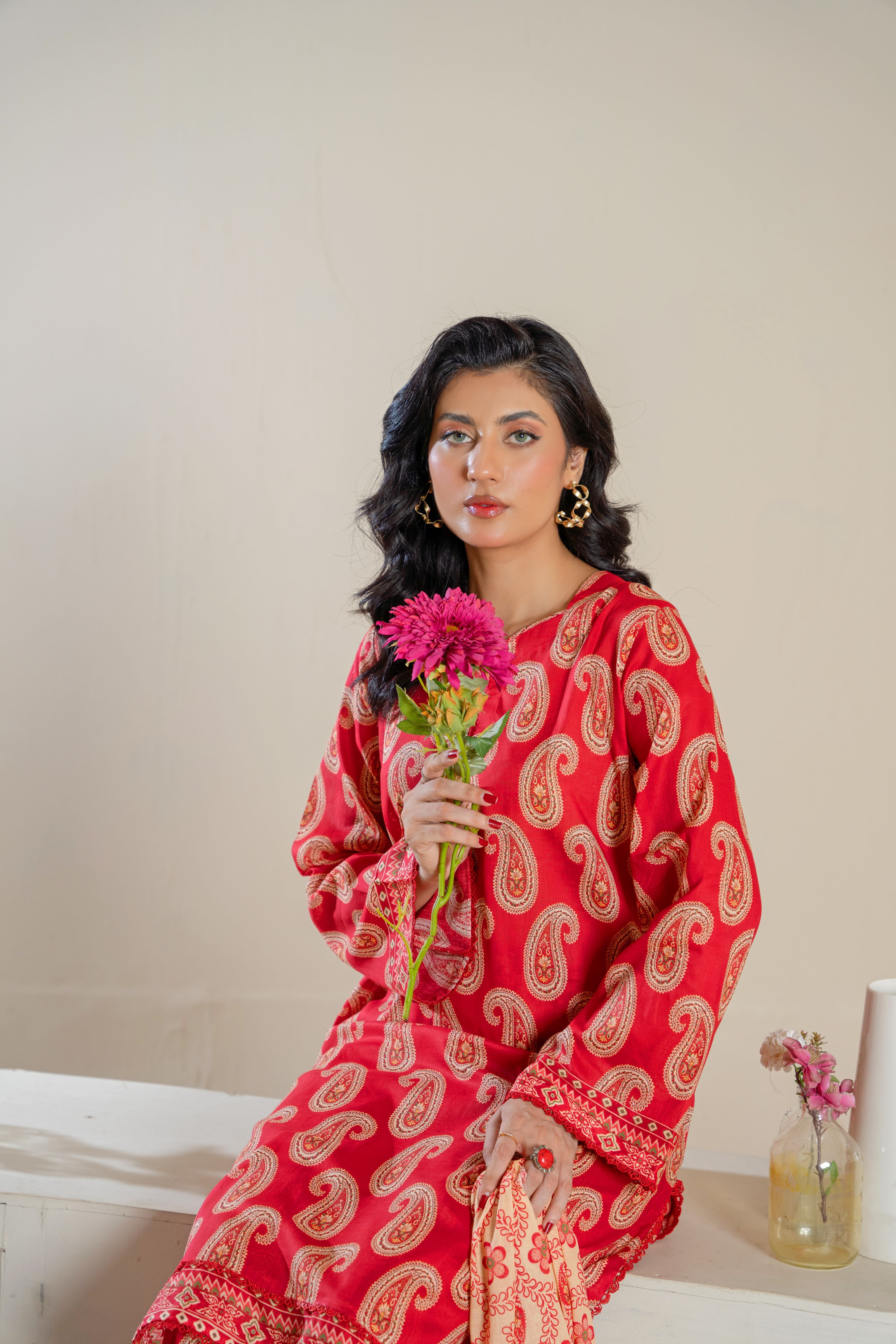 Blaze Rouge – 3-Piece Trimmed Lawn