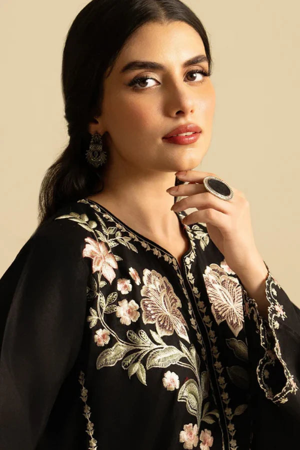 Midnight Grace 2-pcs Embroidered Cambric Suit